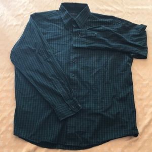 Plaid Green and Blue Club Room Button Down Shirt